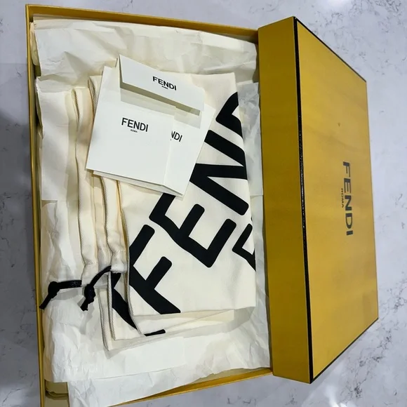 Authentic Fendi Flow Black Sneakers. Size 10 - Picture 11 of 11